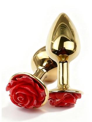 Metalni analni plug sa ukrasom u obliku ruže AT 1229-1